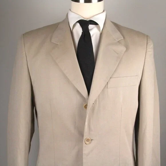 38R Banana Republic Mens‎ Blazer Sport Coat 3-Bttn Casual Jacket Cotton E02171
